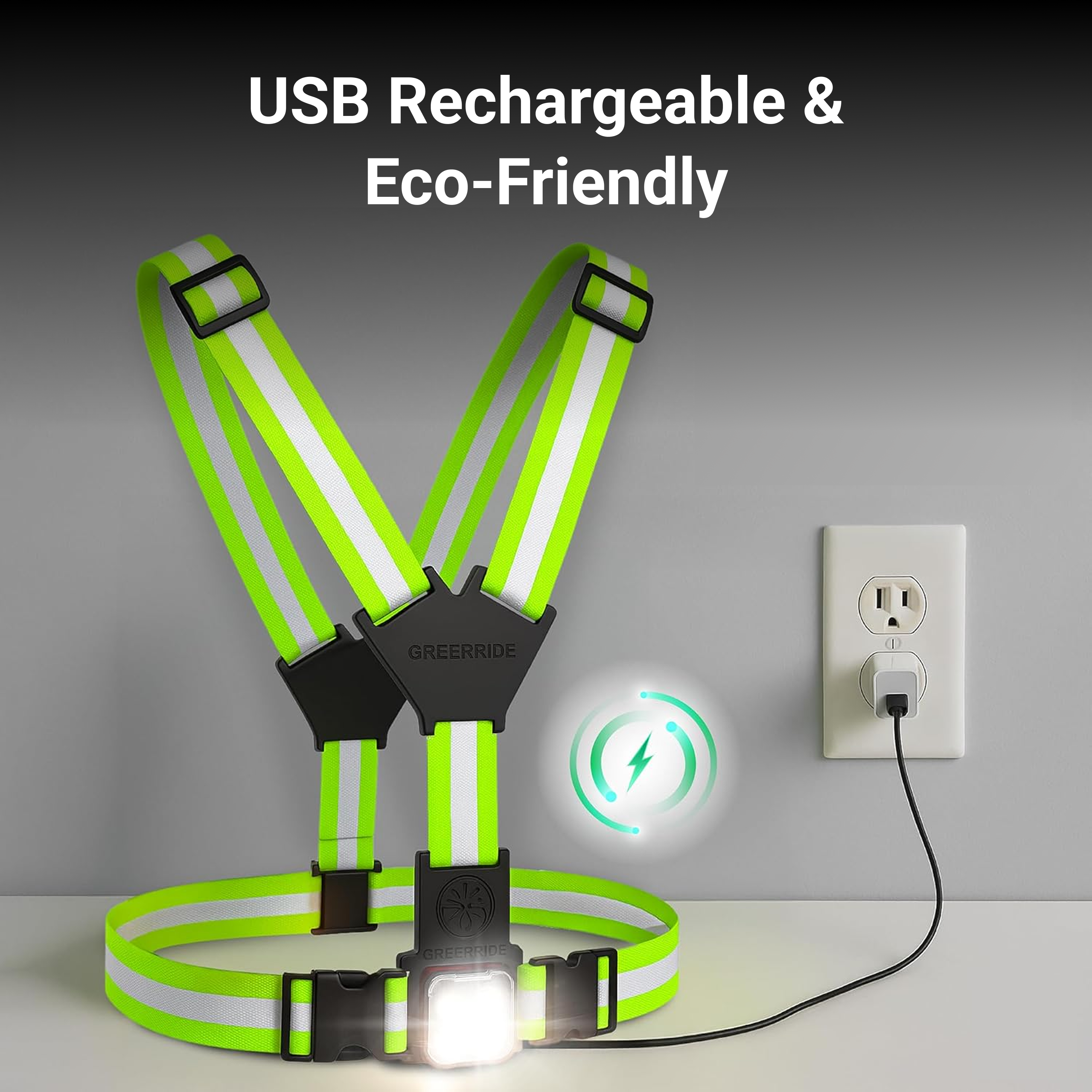 Luminarvest – Rechargeable Ultrabright Light Up Running Vest for Visibility at Day and Night Running