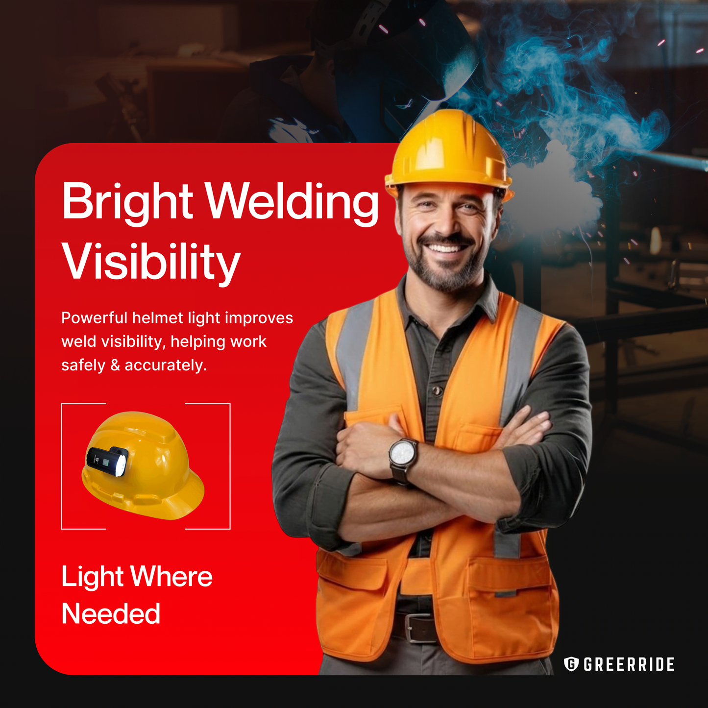 Greerride Welding Helmet Light